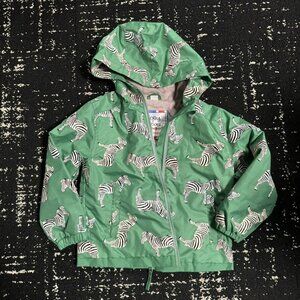 Zebra Color Changing Green Raincoat Hoodie Jacket